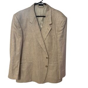 Men's Vintage Tan Wool Jacket Blazer